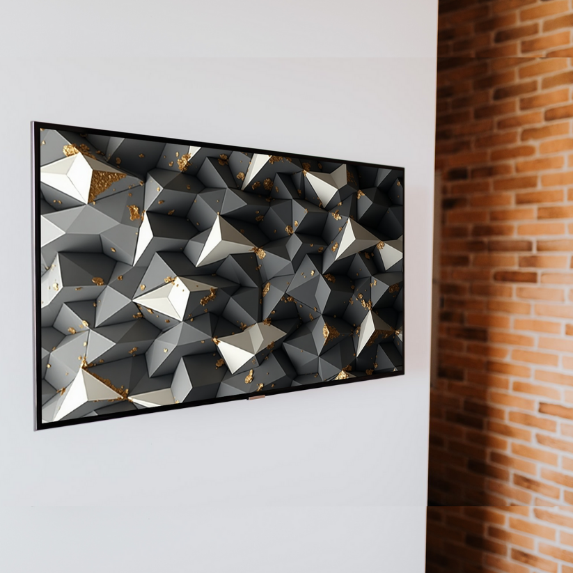 Modern Designs 3D Gray Black Triangle – Download & Print Now!