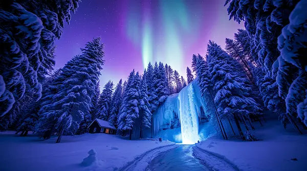 Nature Pictures - Snow, northern lights Alp Online Store