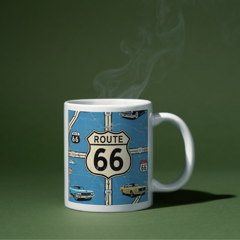 Vintage Art Route 66 Retro Artwork – Instant Download - Alp Online Store