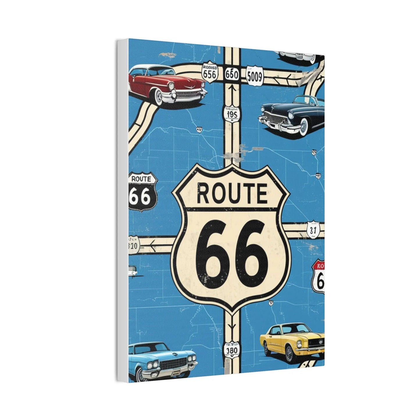 Vintage Art Route 66 Retro Artwork – Instant Download - Alp Online Store