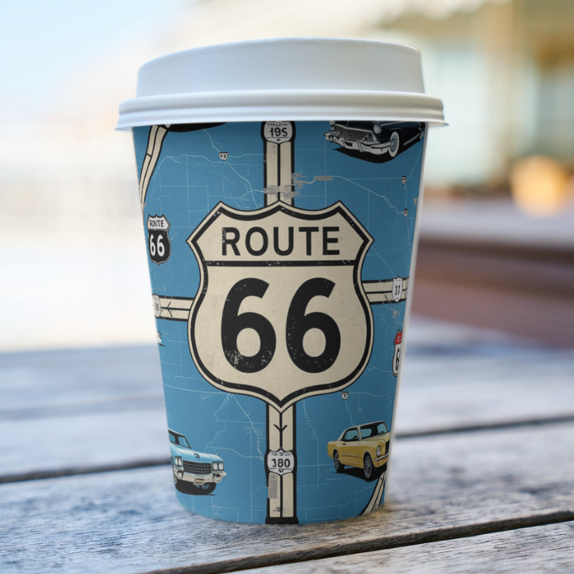 Vintage Art Route 66 Retro Artwork – Instant Download - Alp Online Store