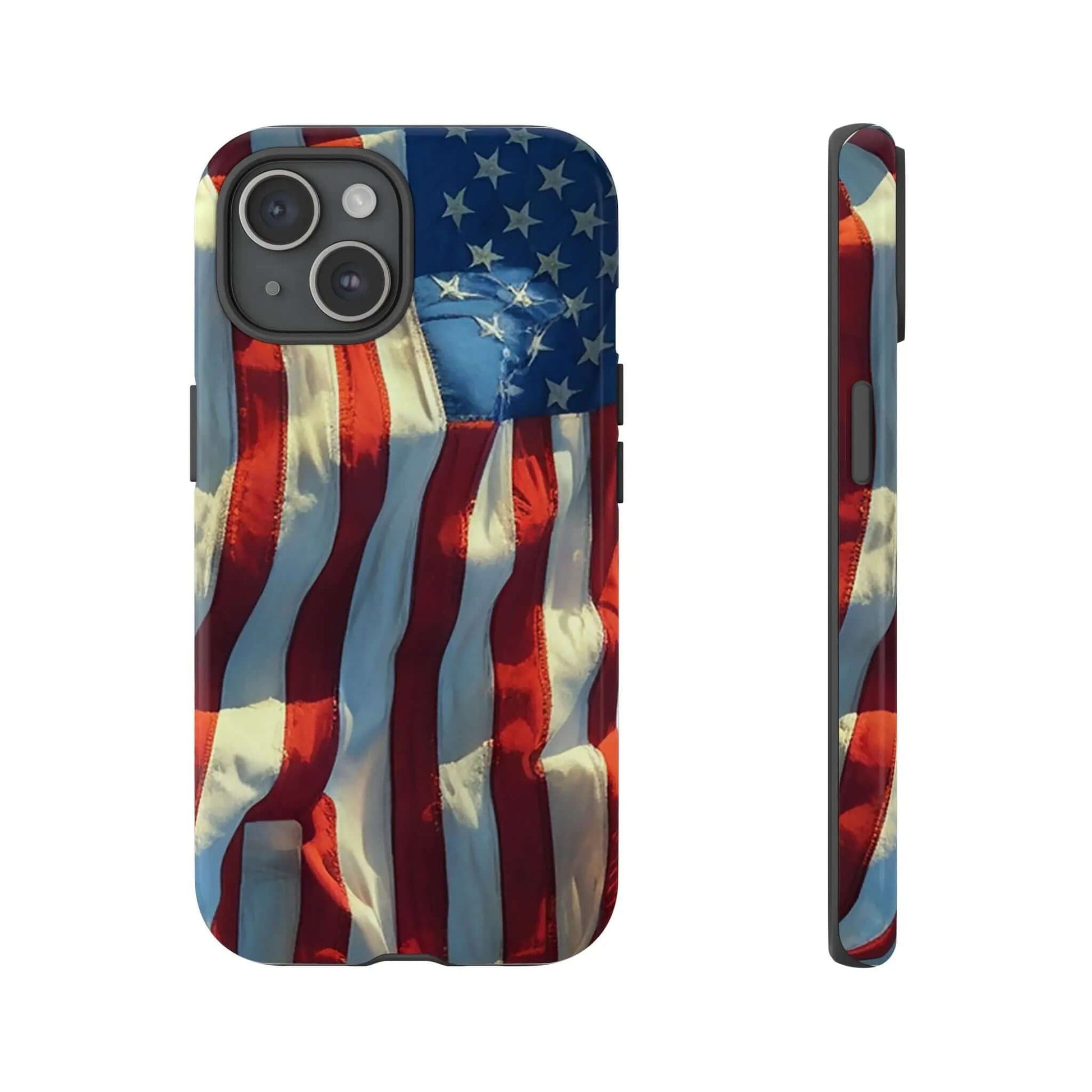 USA Flag Custom iPhone Case – Show Your American Pride! 🇺🇸✨ Printify