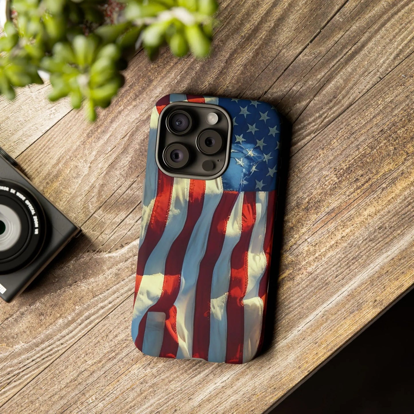 USA Flag Custom iPhone Case – Show Your American Pride! 🇺🇸✨ Printify