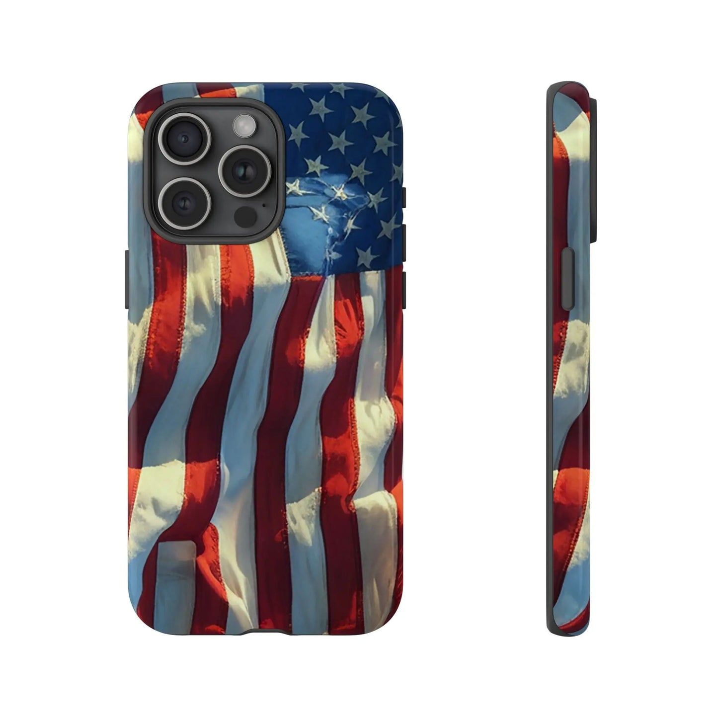 USA Flag Custom iPhone Case – Show Your American Pride! 🇺🇸✨ Printify