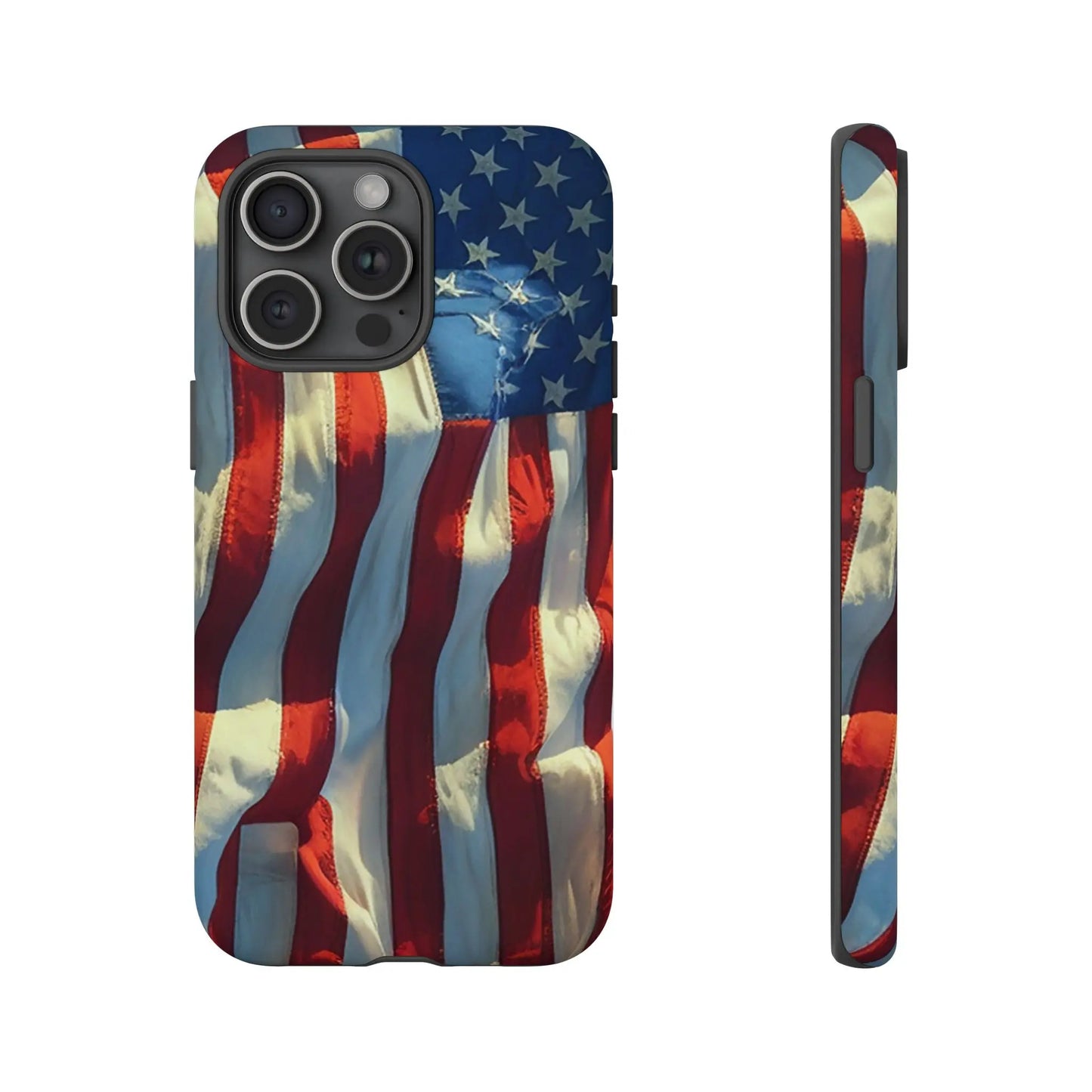 USA Flag Custom iPhone Case – Show Your American Pride! 🇺🇸✨ Printify