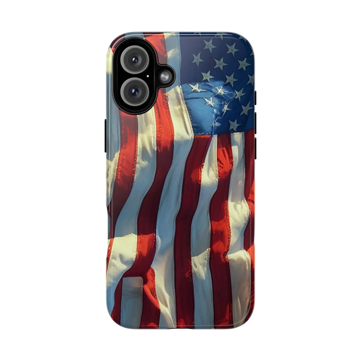 USA Flag Custom iPhone Case – Show Your American Pride! 🇺🇸✨ Printify