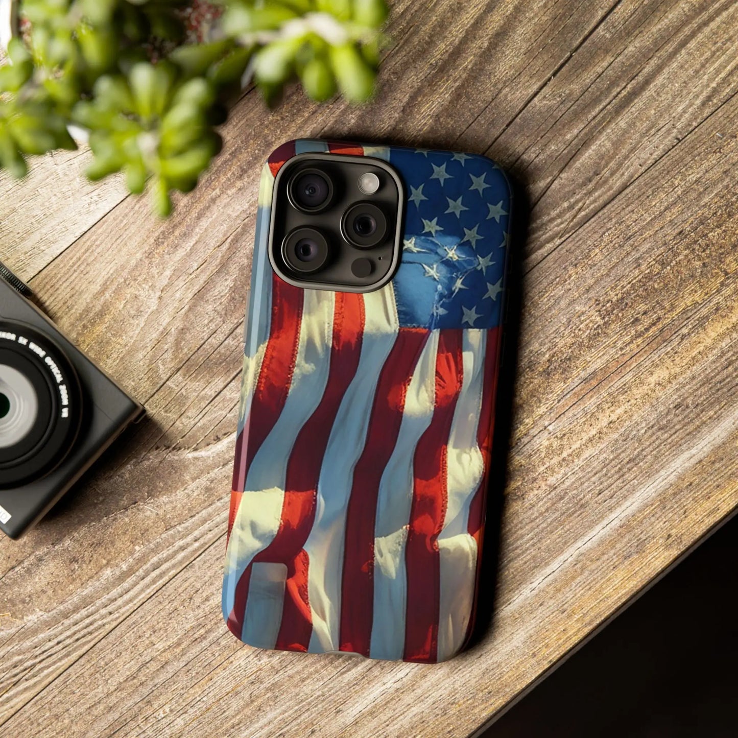 USA Flag Custom iPhone Case – Show Your American Pride! 🇺🇸✨ Printify