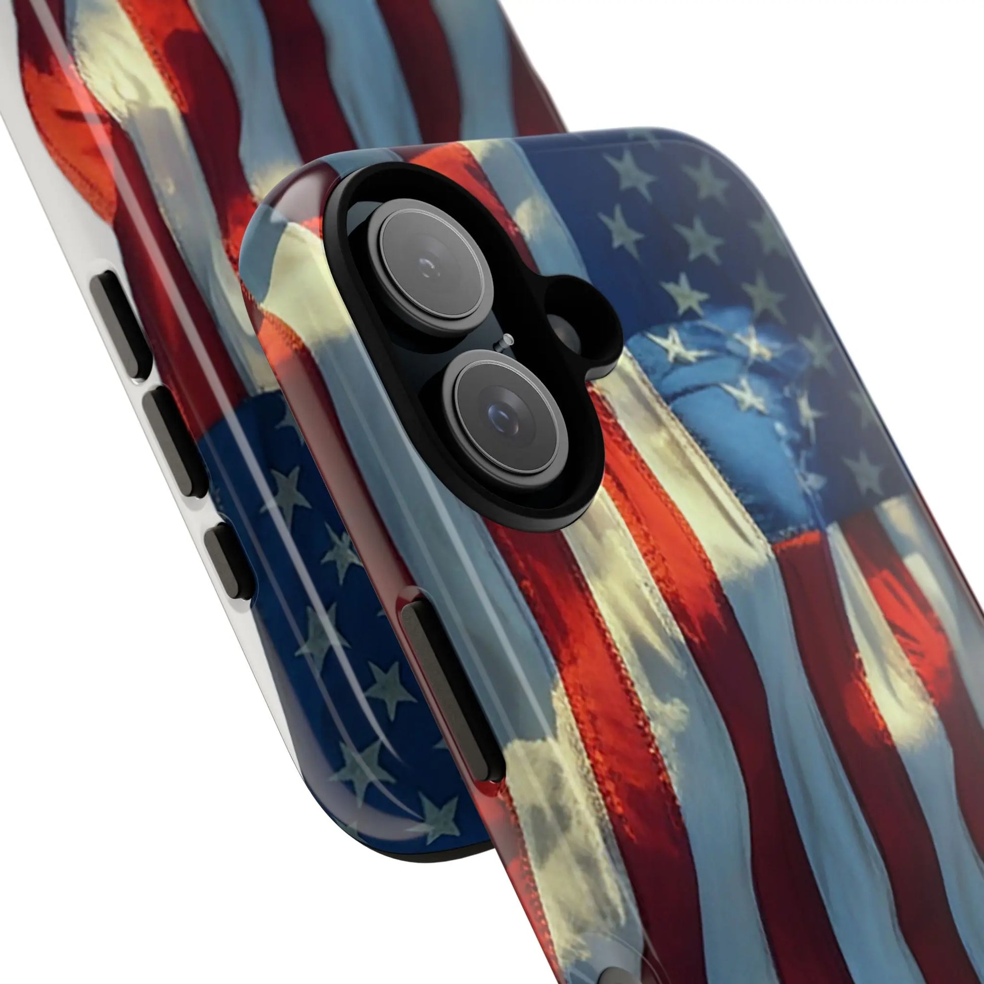 USA Flag Custom iPhone Case – Show Your American Pride! 🇺🇸✨ Printify