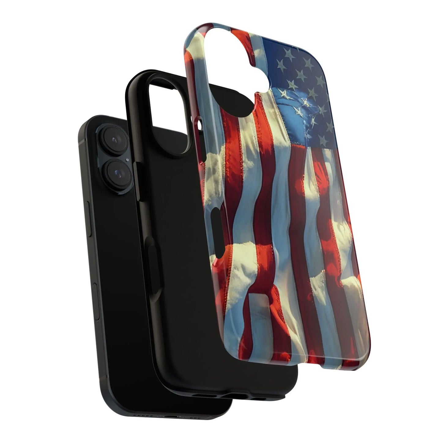 USA Flag Custom iPhone Case – Show Your American Pride! 🇺🇸✨ Printify