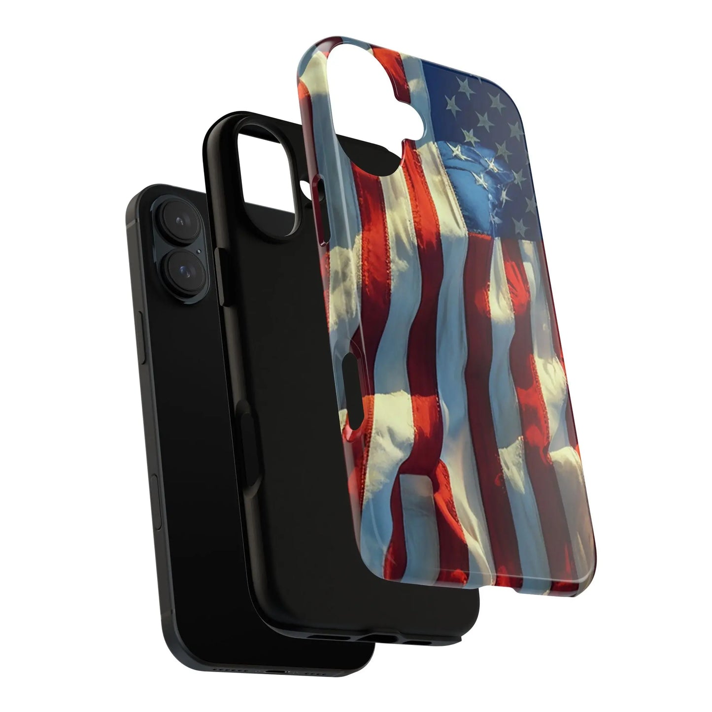 USA Flag Custom iPhone Case – Show Your American Pride! 🇺🇸✨ Printify